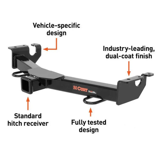 CURT 31086 2" Front Receiver Hitch for 18-24 Jeep Wrangler JL & Gladiator JT