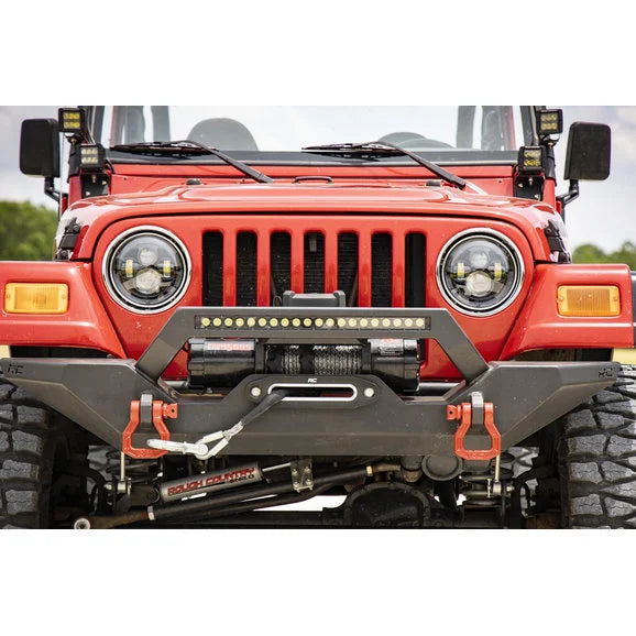 Load image into Gallery viewer, Rough Country RCH5000 7in LED Projector Headlights for 97-18 Jeep Wrangler TJ &amp; JK
