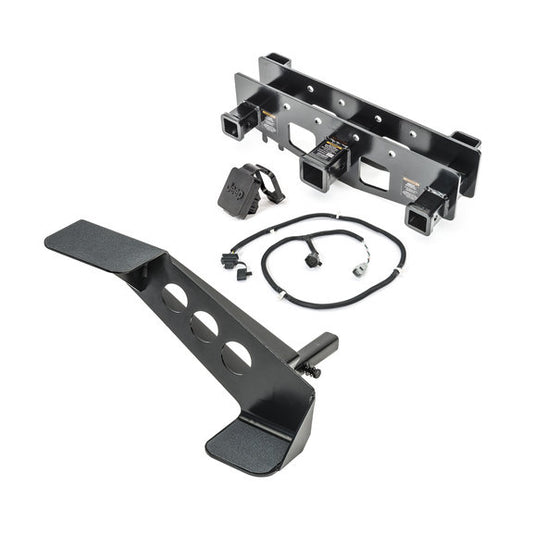 VersaHitch 2" Receiver Hitch with Wiring Kit, Jeep Logo Plug & Step for 07-18 Jeep Wrangler JK