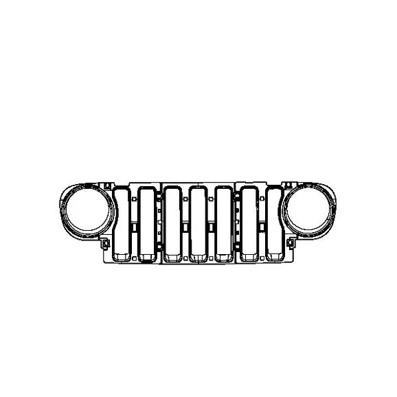 Mopar 6CG99TZZAC Grille and Headlight Trim Rings for 18-23 Jeep Wrangler JL