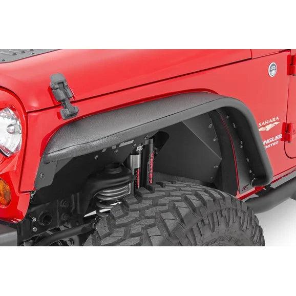 Load image into Gallery viewer, Rough Country 10531 Front Tubular Fender Flares for 07-18 Jeep Wrangler JK
