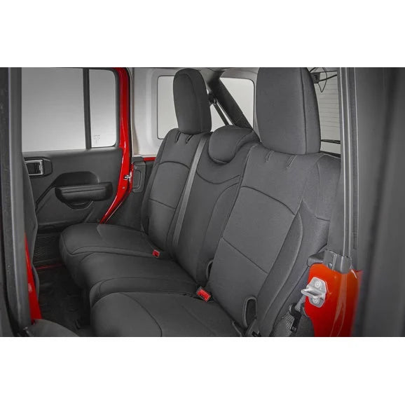 Load image into Gallery viewer, Rough Country Front &amp; Rear Seat Covers for 18-23 Jeep Wrangler JL Unlimited
