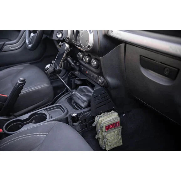 Load image into Gallery viewer, DV8 Offroad CCJK-01 Center Console Molle Panels &amp; Device Bridge for 07-18 Jeep Wrangler JK
