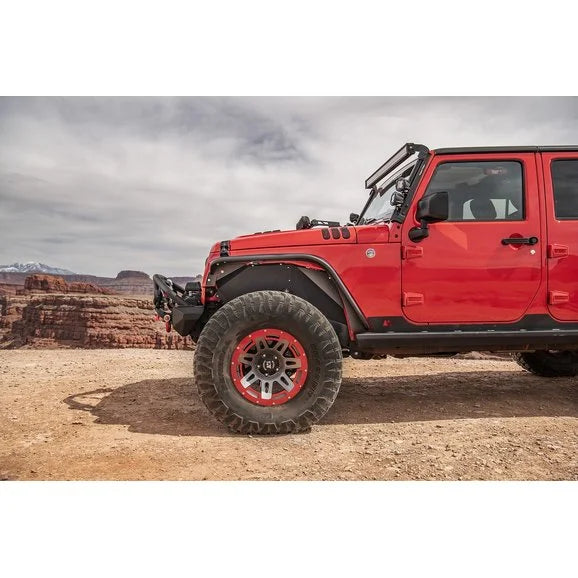 Load image into Gallery viewer, Rugged Ridge 11615.48 Front &amp; Rear Steel Tube Fender Flares for 07-18 Jeep Wrangler JK
