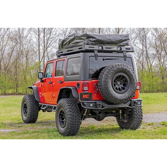 Load image into Gallery viewer, Rough Country 10649 Tubular Rear Bumper for 07-18 Jeep Wrangler JK
