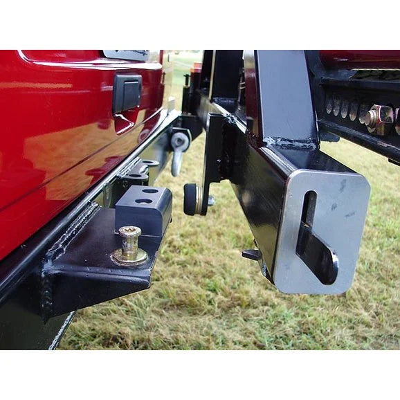 Load image into Gallery viewer, Rock Hard 4X4 RH1013 Rear Bumper/Tire-Carrier in Black for 84-01 Jeep Cherokee XJ
