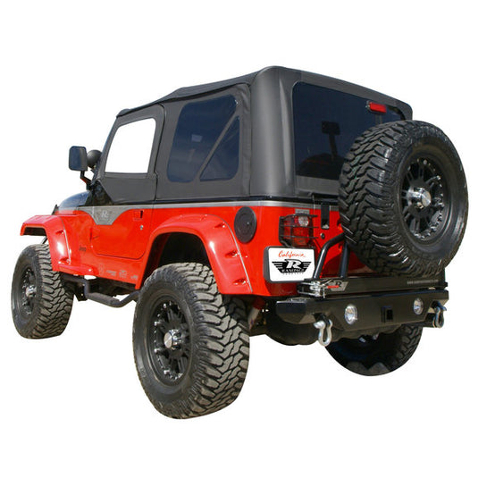 Rampage Products Replacement Top Plus Soft Top with Tinted Windows & Upper Door Skins for 97-06 Jeep Wrangler TJ