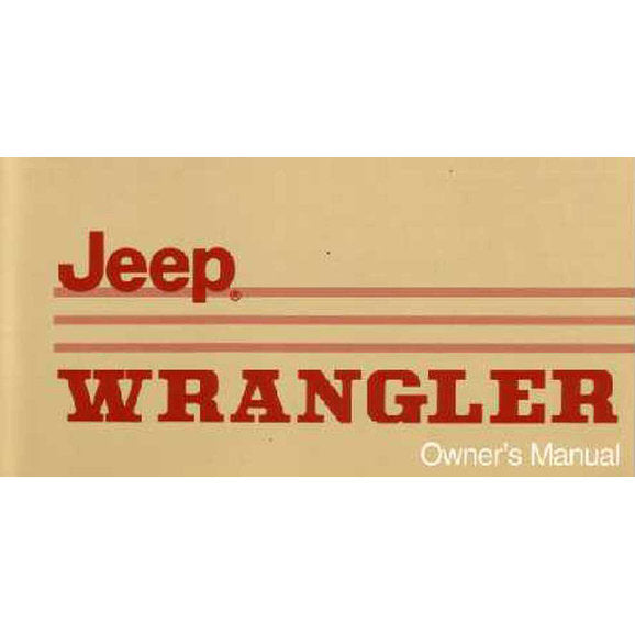 Load image into Gallery viewer, Bishko Automotive Literature Factory Authorized Owners Manuals for 87-95 Jeep Wrangler YJ
