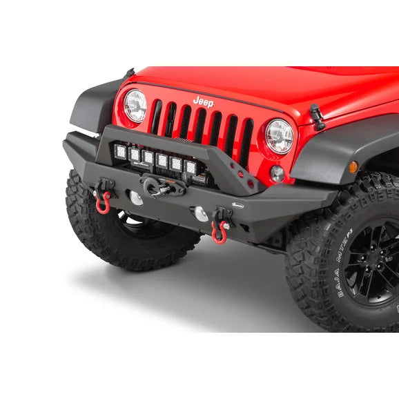 Load image into Gallery viewer, Quadratec Aluminum Brute Strength Winch Bumper for 07-18 Jeep Wrangler JK
