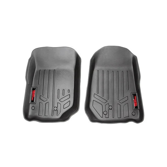 Load image into Gallery viewer, Rough Country M-6141 Front Heavy Duty Fitted Floor Mats for 07-13 Jeep Wrangler JK
