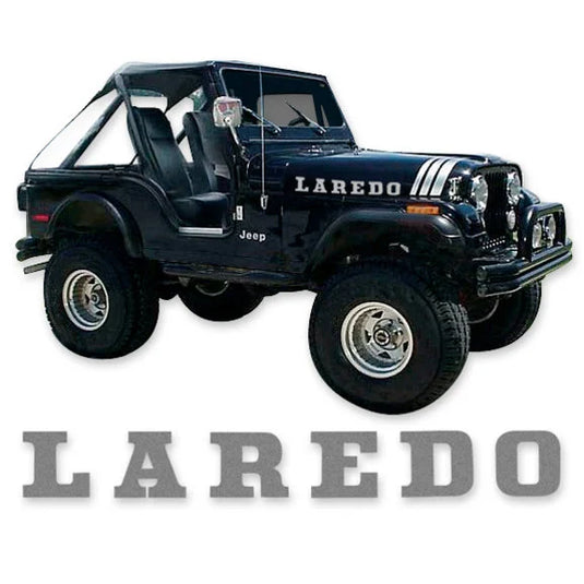 Phoenix Graphix Laredo Vinyl Hood Graphics Kit for 70-95 Jeep CJ & Wrangler Vehicles