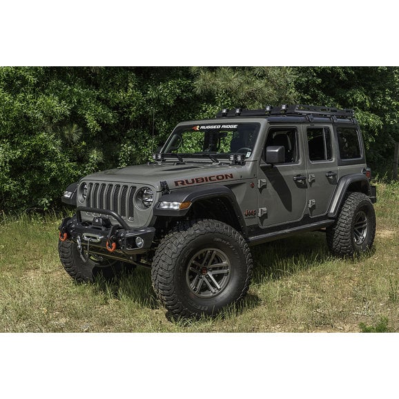 Load image into Gallery viewer, Rugged Ridge 11703.04 Roof Rack with Basket for 18-24 Jeep Wrangler JL Unlimited
