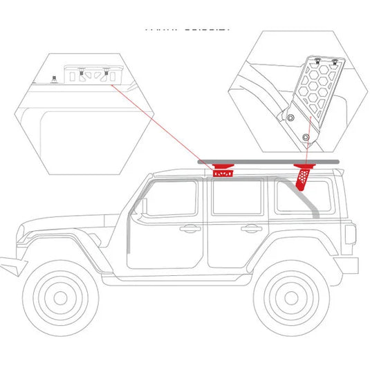 Go Rhino 5910012T SRM Roll Bar Mounting Bracket Kit for 18-21 Jeep Wrangler JL Unlimited 4-Door