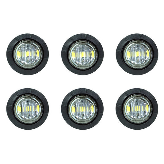 Quake LED 3/4" Side Marker Lamps- 6 Pack