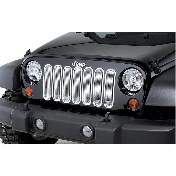 Rugged Ridge 11401.20 Billet Grille Inserts in Chrome for 07-18 Jeep Wrangler JK