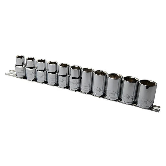 Load image into Gallery viewer, Eastwood 32167 11-Piece 1/2&quot; Drive MM Shallow Socket Set
