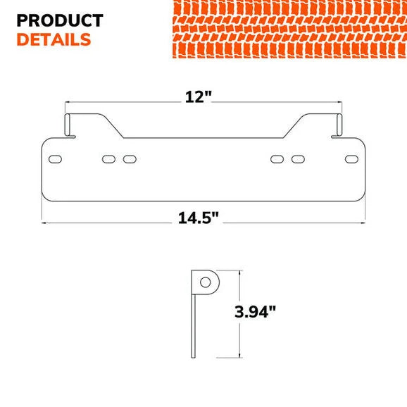 Load image into Gallery viewer, Sylvania SLIM12INBKT.BX Slim 12 Inch LED Light Bar- Universal License Plate Bracket
