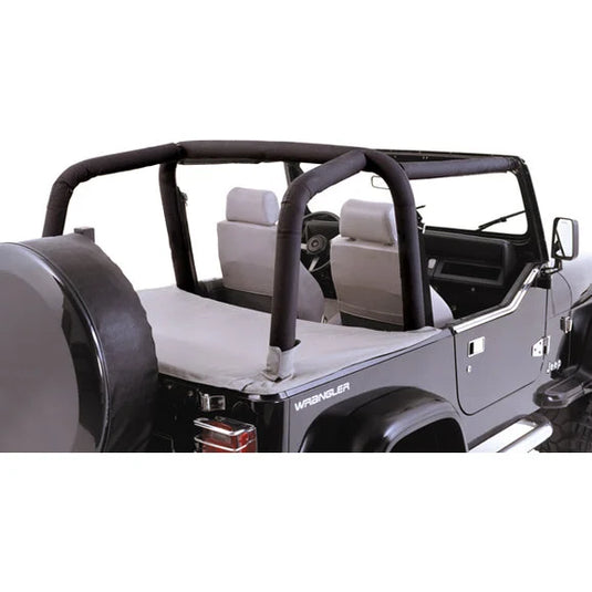 OMIX 13612.15 Roll Bar Cover Kit in Black Denim for 97-02 Jeep Wrangler TJ