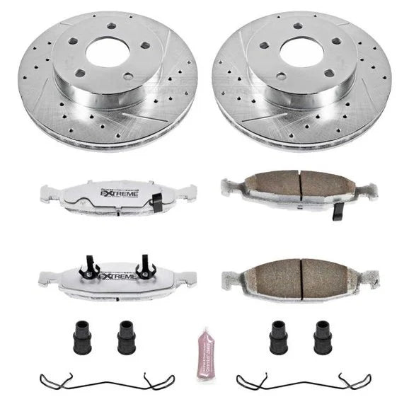 Power Stop K2147-26 Front Z26 Street Warrior Performance Brake Kit for 99-02 Jeep Grand Cherokee WJ