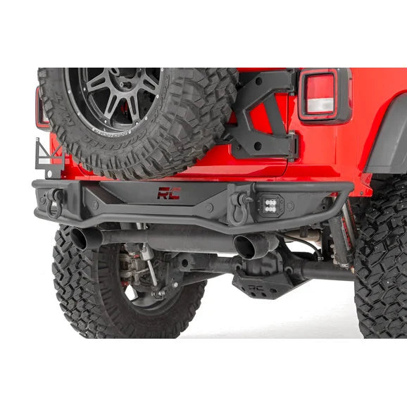 Load image into Gallery viewer, Rough Country 10648 Tubular Rear Bumper for 18-24 Jeep Wrangler JL
