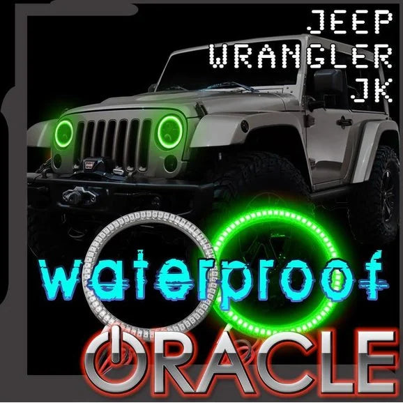 Load image into Gallery viewer, Oracle Lighting Waterproof LED Headlight Halo Kit for 07-18 Jeep Wrangler JK
