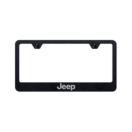 Automotive Gold Premiere Collection Etched Jeep Logo License Plate Frame