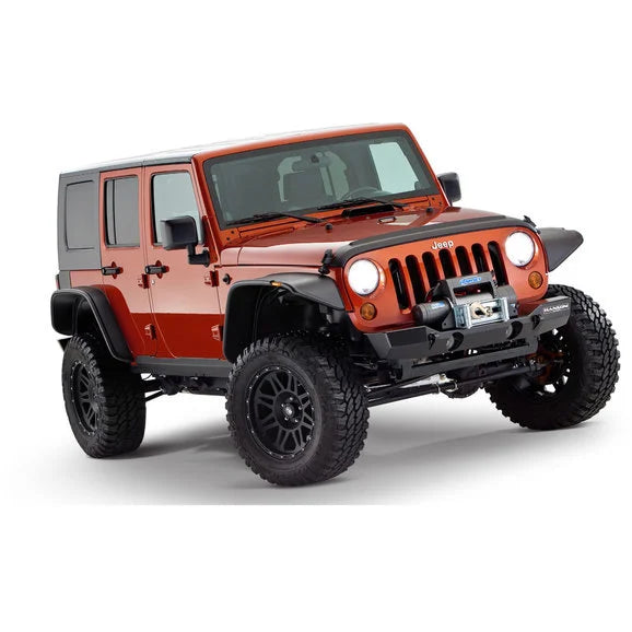 Bushwacker 10918-07 Flat Style Flares for 07-18 Jeep Wrangler Unlimited JK 4 Door