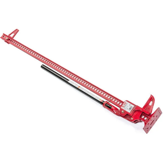 Hi-Lift Jack All-Cast Iron 60" Red Jack with Jack Hood Mount & Hood Mount Lock for 76-95 Jeep CJ-5, CJ-7, CJ-8 Scrambler & Wrangler YJ