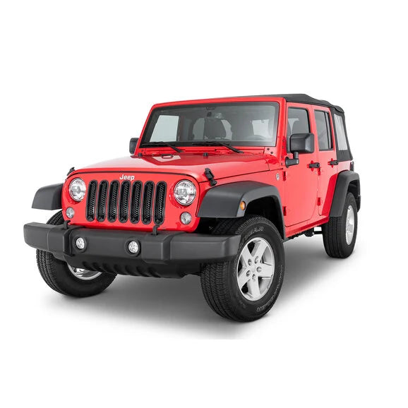 Load image into Gallery viewer, TACTIK Snap-In Grille Inserts with Billet Aluminum Fuel Door for 07-18 Jeep Wrangler JK
