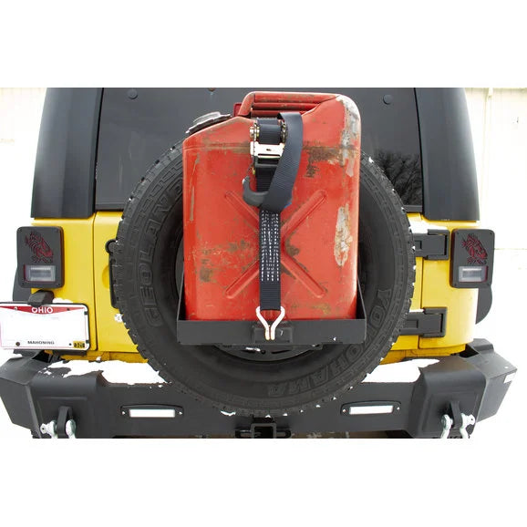 Load image into Gallery viewer, Fishbone Offroad FB21276 Spare Tire Jerry Can Mount for 55-86 Jeep CJ Series and 87-24 Wrangler YJ, TJ, JK &amp; JL
