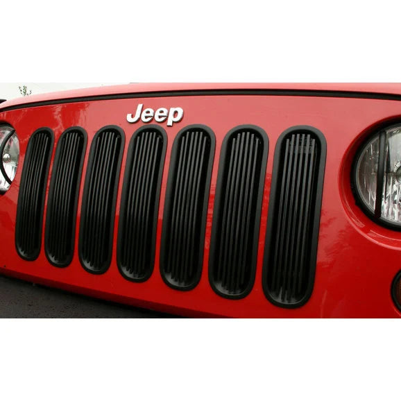 Rugged Ridge 11401.30 Billet Grille Inserts in Black for 07-18 Jeep Wrangler JK