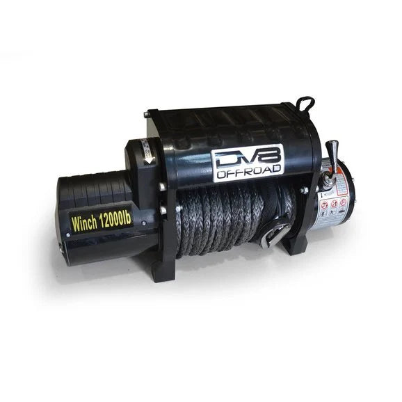 Load image into Gallery viewer, DV8 Offroad WB12SR 12,000lbs Winch with Synthetic Line
