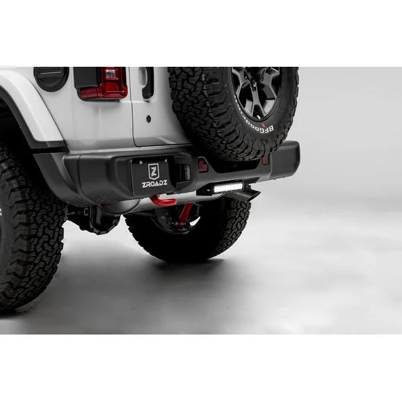 Load image into Gallery viewer, ZROADZ Z384931-KIT Rear Bumper Frame Mounting Brackets with a 10&quot; Single Row LED Light for 18-24 Jeep Wrangler JL
