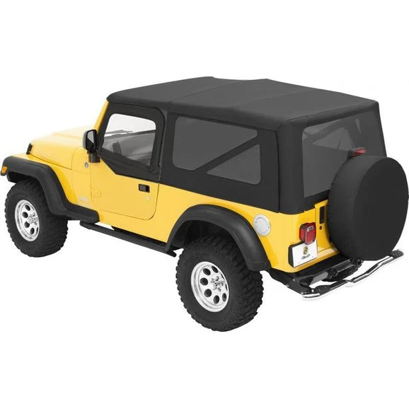 Load image into Gallery viewer, Bestop DIAMOND Supertop NX Soft Top with Upper Doors and Tinted Windows In Black Diamond for 04-06 Jeep Wrangler Unlimited TJ
