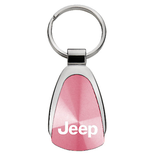 Automotive Gold Teardrop Jeep Logo Keychain