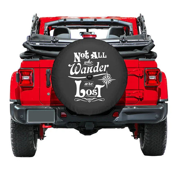 Load image into Gallery viewer, Boomerang Enterprises Not All Who Wander Are Lost Logo Tire Cover for 18-20 Jeep Wrangler JL
