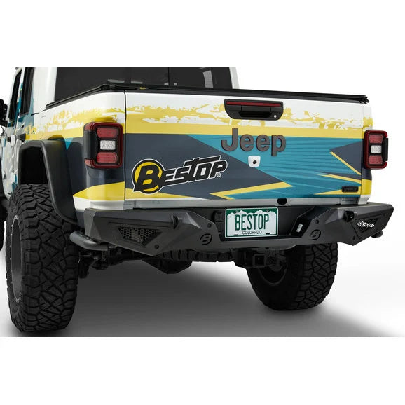 Bestop 44962-01 HighRock 4x4 Granite Series Rear Bumper for Jeep Gladiator JT