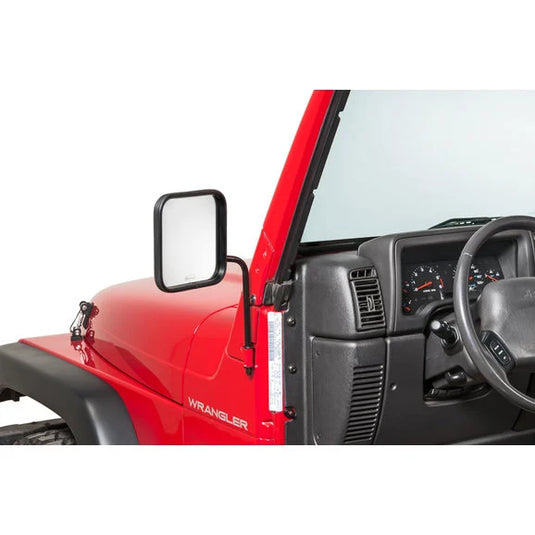 Quadratec Adventure Mirrors with Square Head for 76-24 Jeep Wrangler JL, JK, TJ, YJ, CJ & Gladiator JT