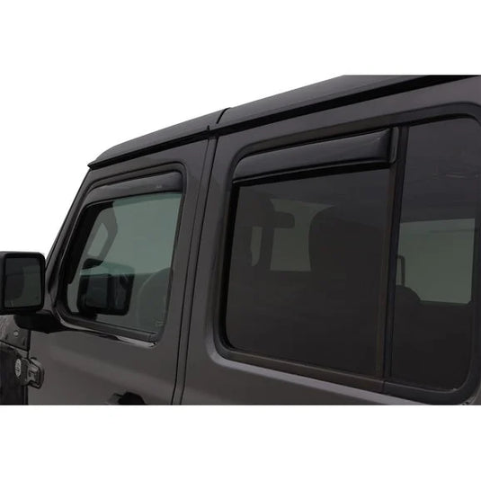 AVS 194811 Window Deflector Ventvisor In-Channel in Smoke (4 Piece) Set for 18-22 Jeep Wrangler JL Unlimited & Gladiator JT