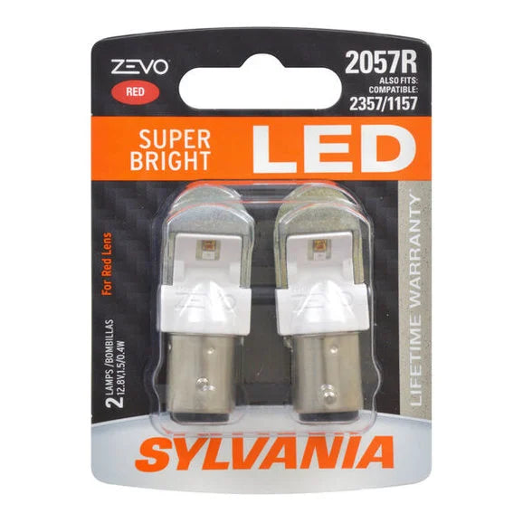 Sylvania 2057RLED.BP2 #2057R Red Zevo LED Mini 2 Pack