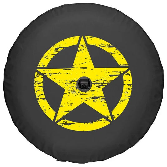 Boomerang Enterprises Distressed Star Logo Tire Cover for 18-20 Jeep Wrangler JL