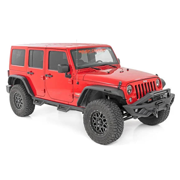 Load image into Gallery viewer, Rough Country 99037 High Clearance LED Flat Fender Flare Kit for 07-18 Jeep Wrangler JK
