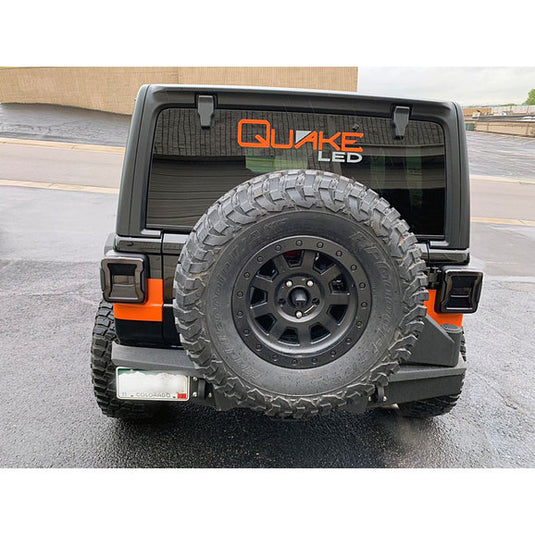 Quake LED QTE558 Blackout LED Replacement Tail Lights for 18-24 Jeep Wrangler JL