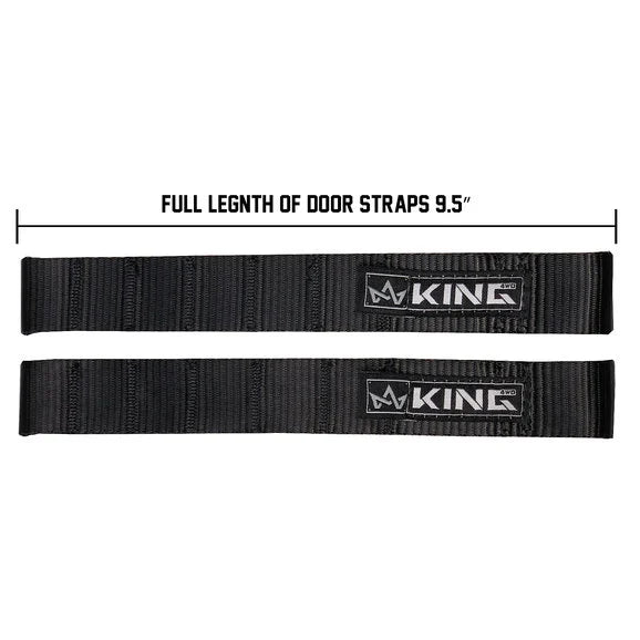 Load image into Gallery viewer, King 4WD 16010001 Heavy Duty Adjustable Door Strap Pair for 76-24 Jeep Vehicles
