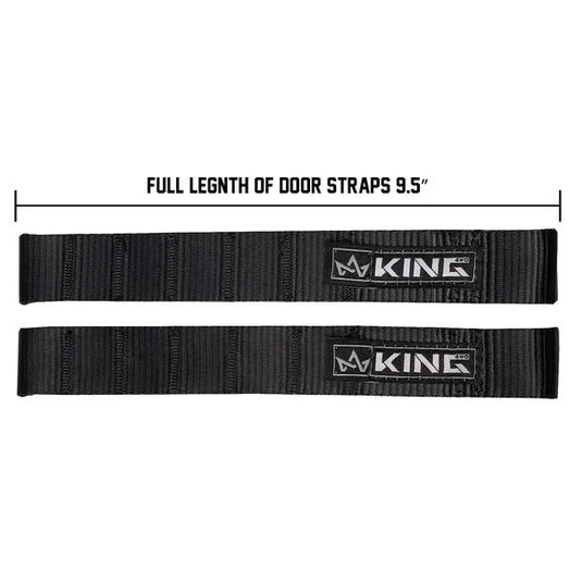 King 4WD 16010001 Heavy Duty Adjustable Door Strap Pair for 76-24 Jeep Vehicles