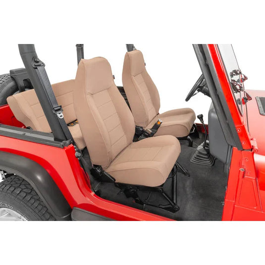 Rugged Ridge Premium Reclining Bucket Seat in Black Vinyl for 76-02 Jeep CJ, Wrangler YJ & TJ