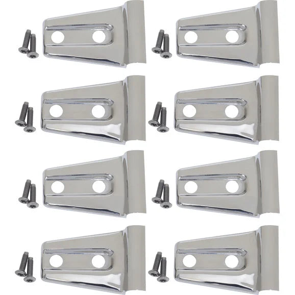 Load image into Gallery viewer, Kentrol Stainless Steel Door Hinge Overlays for 07-18 Jeep Wrangler JK Unlimited
