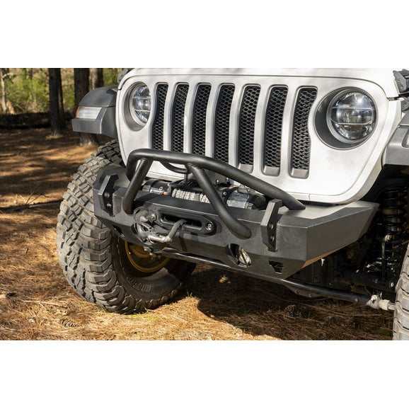 Load image into Gallery viewer, Rugged Ridge 11540.32 HD Stubby Front Bumper for 07-24 Jeep Wrangler JL, JK &amp; Gladiator JT
