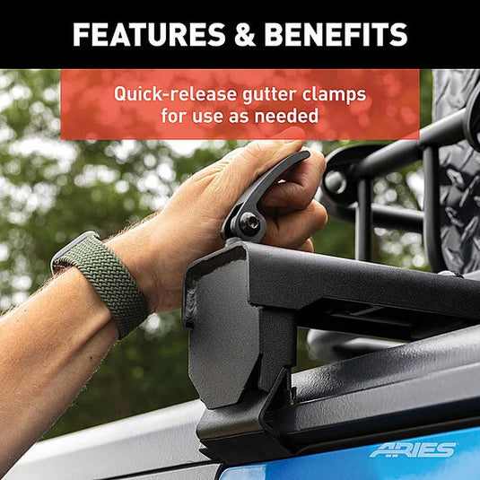 Aries 2070450 Roof Rack Crossbars for 07-18 Jeep Wrangler JK