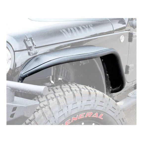 Load image into Gallery viewer, Aries 1500201 Front Fender Flares In Black Textured for 07-18 Jeep Wrangler JK
